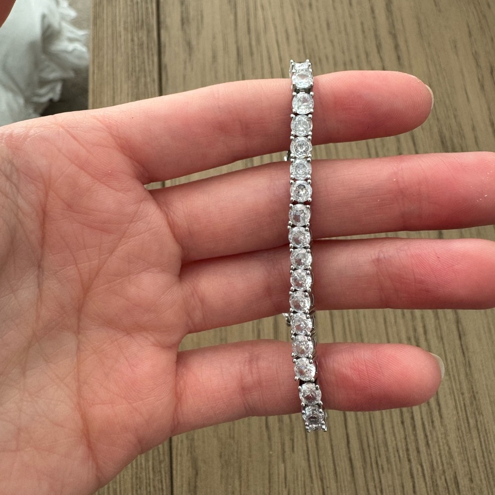 Julie West Silver Bracelet with Clear Stones